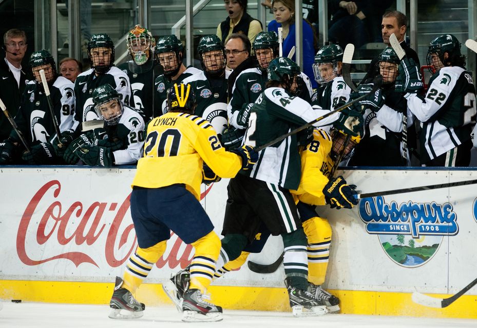 Images from the Michigan hockey team's 51 win over Michigan State